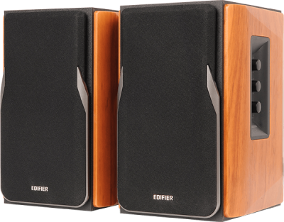 Edifier R1380DB Professional Bookshelf Speakers, 2x21W RMS, Bluetooth - Brun