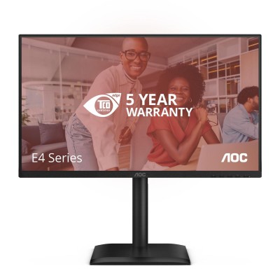 23.8" AOC 24E4U, IPS 1920x1080, 4ms, 120Hz, höjdjusterbar, pivot, VGA/HDMI/DP, högtalare, USB 3.2-hubb