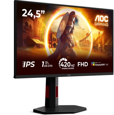 24.5" AOC 25G4KUR, Fast IPS 1920x1080, 0,5ms, 420Hz, HDR400, höjdjusterbar, pivot, 2xHDMI/DP, USB 3.2-hubb#2
