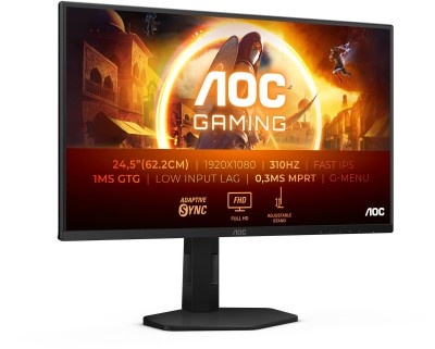 24.5" AOC Gaming 25G4SXU, Fast IPS 1920x1080, 0,3ms, 310Hz G-Sync, HDR10, höjdjusterbar, pivot, HDMI/DP, USB 3.2-hubb#2