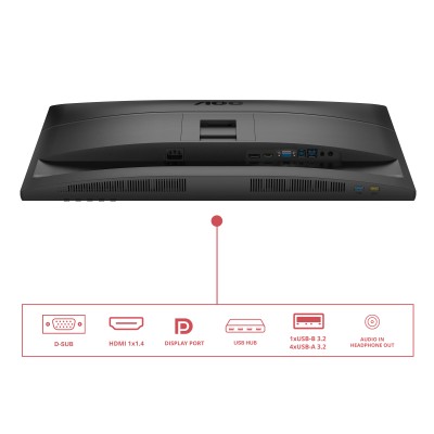 27" AOC 27E4U, IPS 1920x1080, 4 ms, 120Hz, höjdjusterbar, pivot, HDMI/DP, högtalare, USB 3.2-hubb, 5 års garanti#4