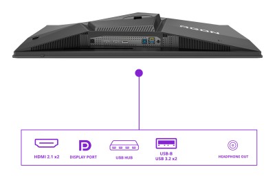 26.5" AOC AG276QKD2, QD OLED 2560x1440, 0.03 ms, 500Hz G-Sync, höjdjusterbar, pivot, 2xHDMI/DP, USB 3.2-hubb, högtalare#4