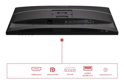 27" AOC U27E4CV, IPS 4K/3840x2160, 4 ms, höjdjusterbar, pivot, 2xHDMI/DP/USB-C 90W, USB 3.2-hubb, högtalare#4