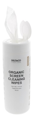Deltaco Organic screen cleaning wipes 20x17cm 1pack60 napkins
