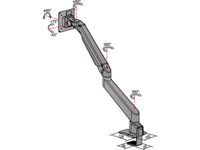 Multibrackets M VESA Gas Lift Arm Single Black HD#13