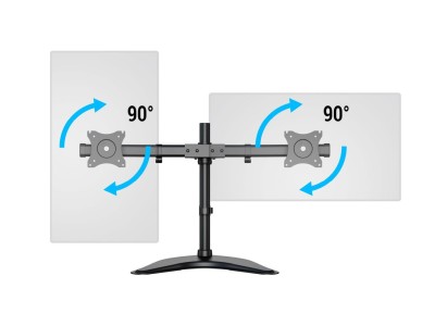 Bordsstativ Multibrackets M Deskstand Basic Dual för 2 skärmar 15-27" - Svart#11