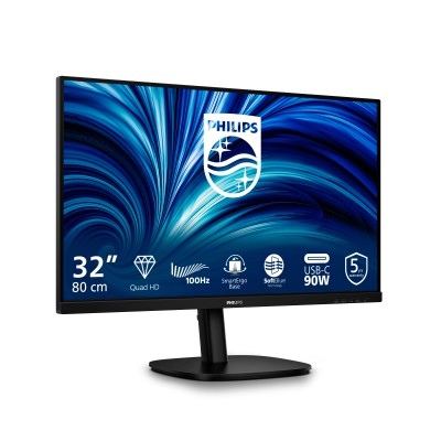31.5" Philips 32B2U3601/00, IPS 2560x1440, 4 ms, 100Hz, höjdjusterbar, pivot, 2xHDMI/DP/USB-C 90W, högtalare, USB 3.2-hubb, 5 års garanti#1