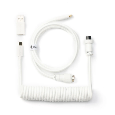 Keychron Custom Coiled Cable White