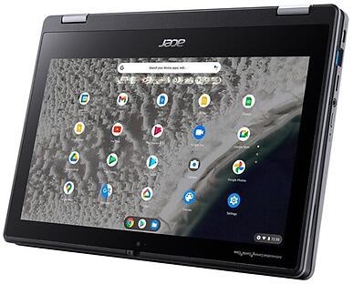 Acer Chromebook Spin 511 R756T, 11.6" HD IPS touch, Intel N100, 8 GB, 64 GB eMMC, WiFi 6E, Chrome OS