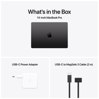 Apple MacBook Pro 14 tum, M4 Pro 14-Core CPU 20-Core GPU, 48 GB minne, 512 GB SSD, 96W strömadapter - Rymdsvart#4