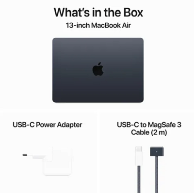 Apple MacBook Air 13.6 tum, Apple M3 8-core CPU 8-core GPU, 16 GB, 256 GB SSD, 35W strömadapter - Midnatt#5