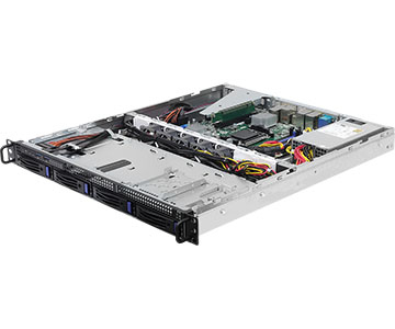 ASRock Rack 1U4LW-B650/2L2T, AMD B650, AM5, 1U rackserver, 4xDDR5, 4x3.5" HDD, 1xM.2, 10GbE LAN, 400W nätagg, utan CPU/RAM/HDD