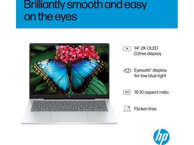 HP OmniBook 7 AI PC 14-fr0071no, 14" 2K OLED, Intel Core Ultra 7 255U, 16 GB, 512 GB PCIe SSD, WiFi 6E, bakbelyst tangentbord, Win11#3