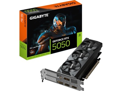 Gigabyte GeForce RTX 5050 OC Low Profile Grafikkort, PCI Express 5.0, 8GB GDDR6, Low Profile Design