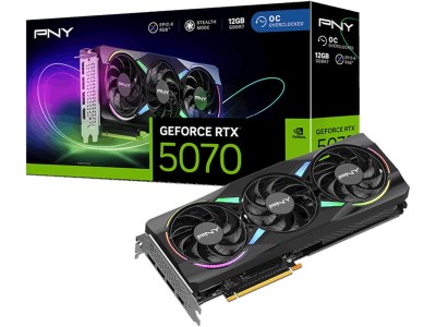 PNY GeForce RTX 5070 ARGB EPIC-X RGB OC Triple Fan 12 GB GDDR7, HDMI/3xDP