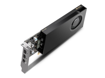PNY Quadro RTX A400, 4 GB GDDR6, PCI Express 4.0, Low Profile, 4xMiniDP