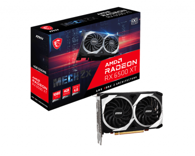 MSI Radeon RX 6500 XT Mech 2X OC 4 GB GDDR6, HDMI/DP