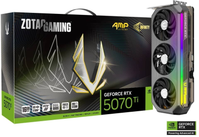 Zotac GeForce RTX 5070 Ti AMP Extreme Infinity 16 GB GDDR7, HDMI/3xDP, Spectra 2.0 RGB Lighting#1