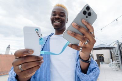 1 TB Verbatim Pocket SSD, USB 3.2 Gen2, med 2 st gummiskal - Vit/Blå#2