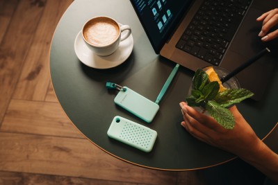 1 TB Verbatim Pocket SSD, USB 3.2 Gen2, med 2 st gummiskal - Polarblå#2