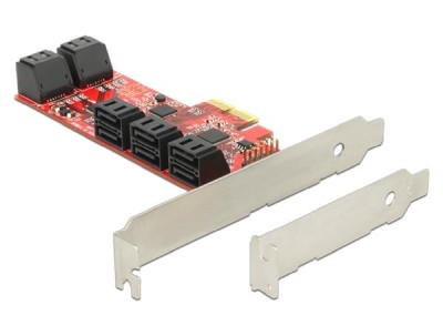 DeLOCK kontrollerkort 10xSATA3, PCI-E 2.0 x2, Low Profile