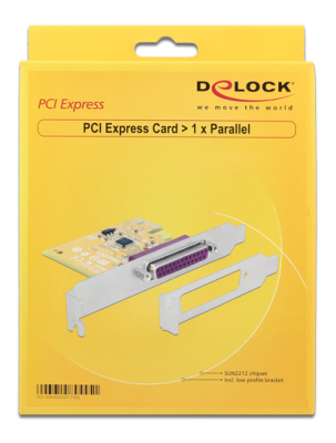 DeLOCK PCI-Express kontrollerkort, 1xDB25 hona, SUN2212 Chipset#2