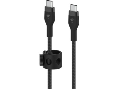 Belkin USB-C till USB-C kabel 1m Flätad - Svart#2