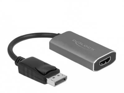 Aktiv DisplayPort 1.4 till HDMI-adapter 8K med HDR-funktion, svart