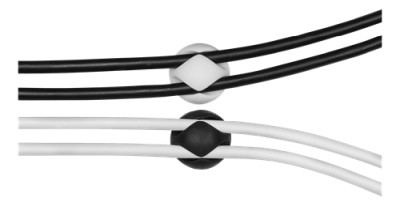 Självhäftande kabelhållare, 6-pack, svart/vit/grå#2