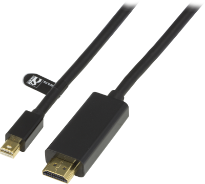 Mini DisplayPort till HDMI-kabel, 2 meter - Svart
