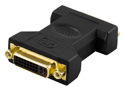 Adapter DVI-I hona till DVI-I hona, Dual Link - Svart
