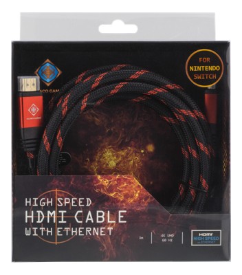 Deltaco Gaming HDMI monitorkabel 3m - Flätad#3