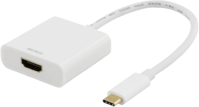 Adapter USB-C till HDMI, 0,10m - Vit