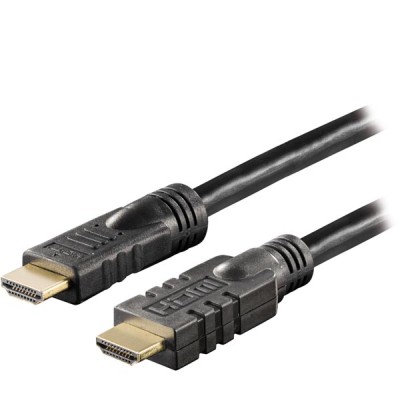 HDMI-kabel, aktiv, 4K/3D, 20 meter - Svart
