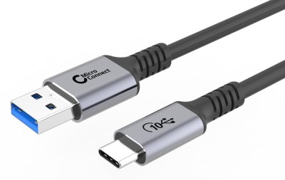 USB-kabel MicroConnect Premium USB-A till USB-C, 10Gbps, USB 3.2 Gen.2, 60W, 0,5m - Svart