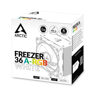 Arctic Cooling Freezer 36 A-RGB, 2x120mm fläkt - Vit#7