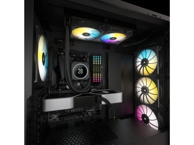 CORSAIR iCUE H100i ELITE LCD, 240mm, 2x120mm fläktar, aRGB - Svart#3