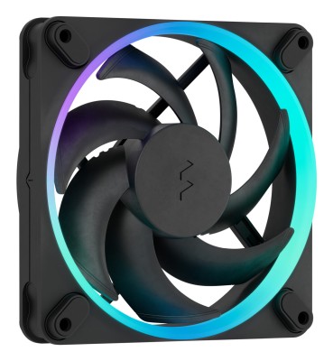 Fläkt 120 mm Fractal Design Momentum 12 RGB, 28,03 dB, 350-2200 rpm, 62,44 cfm, 3-pack - Svart