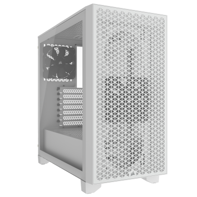 Corsair 3000D Airflow Mid-Tower Case White, Tempered Glass, ATX - Vit