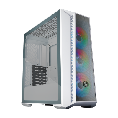 Cooler Master MasterBox 520 Mesh White, ATX, fönster i härdat glas, 3x120mm ARGB-fläktar - Vit