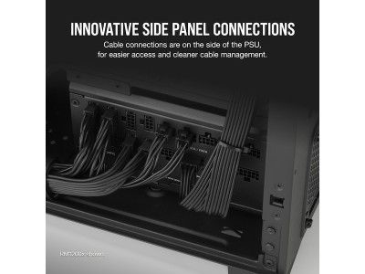 Corsair RM750x Shift 750W, ATX, 140 mm fläkt, 80PLUS Gold, löstagbara kablar - Svart#3