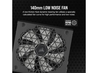 Corsair RM750x Shift 750W, ATX, 140 mm fläkt, 80PLUS Gold, löstagbara kablar - Svart#5