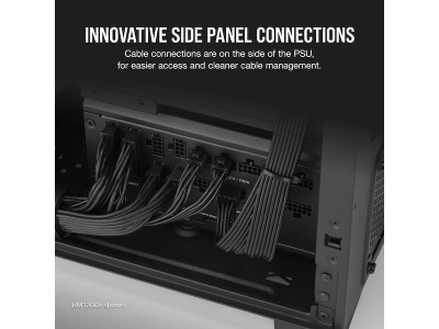 Corsair RM1000x Shift 1000W, ATX, 80PLUS Gold, löstagbara kablar - Svart#3