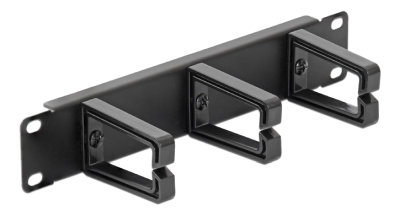 Kabelhanteringspanel 10", DELOCK, D-ringar - svart