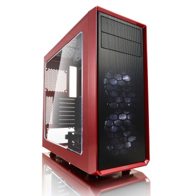 Fractal Design Focus G Mystic Red, ATX, 2x120mm LED-fläktar - Röd