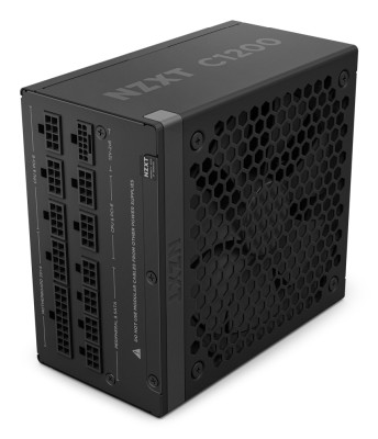 NZXT C1200 Gold, 1200W, ATX 3.1, 135 mm fläkt, 80PLUS Gold, löstagbara kablar - Svart