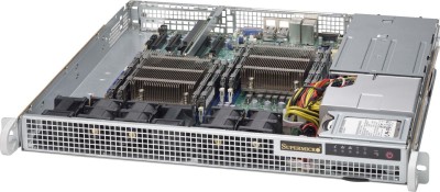 Supermicro SC514-R407C, 19" rack 1U, ATX, 2x2.5" SAS/SATA. 400W redundant nätagg