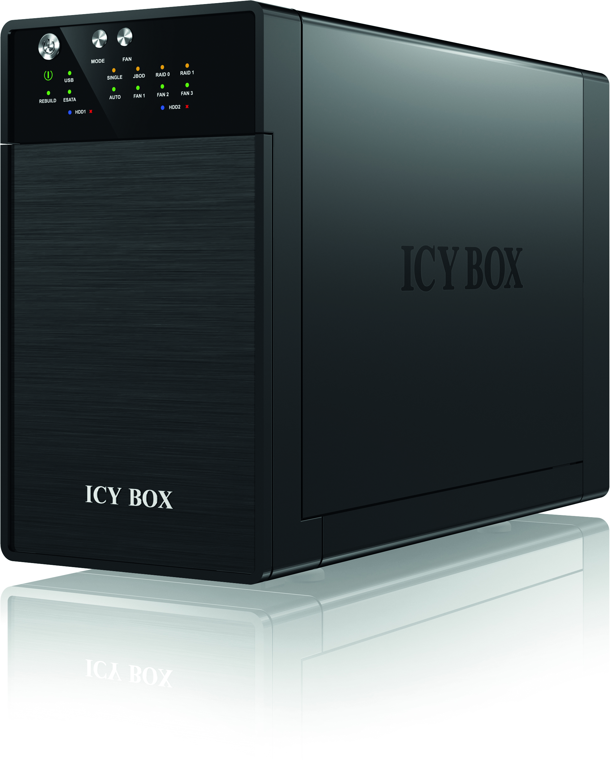 Icy_box External RAID cabinet for 2x3.5" SATA HDD USB 3.0/eSATA, bla