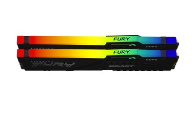 32 GB (2x16GB) DDR5-6400 Kingston FURY Beast Black RGB CL32, XMP - Svart#2