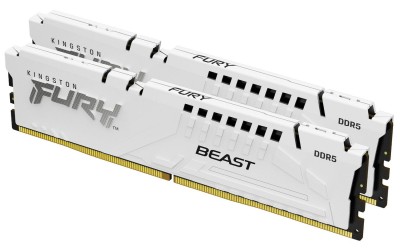32 GB (2x16GB) DDR5-6400 Kingston FURY Beast White CL32, EXPO - Vit